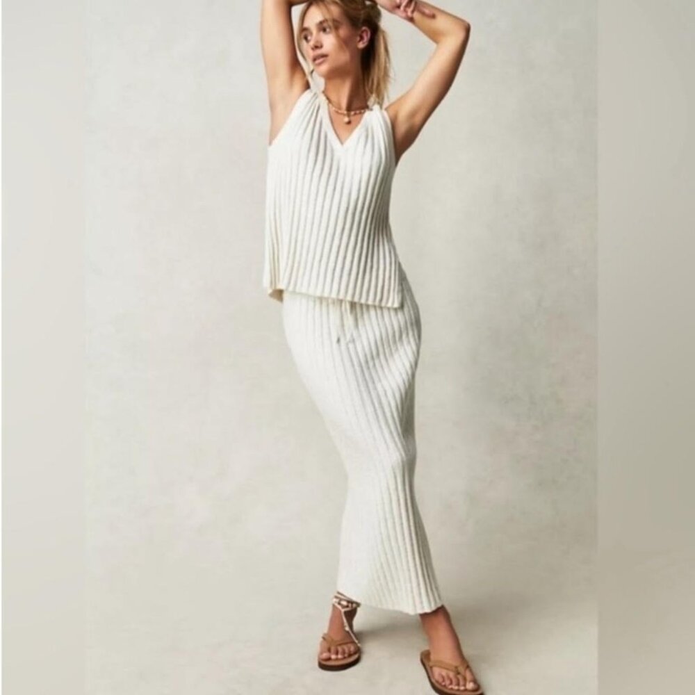 Free People Veda Sweater Set in White Size M